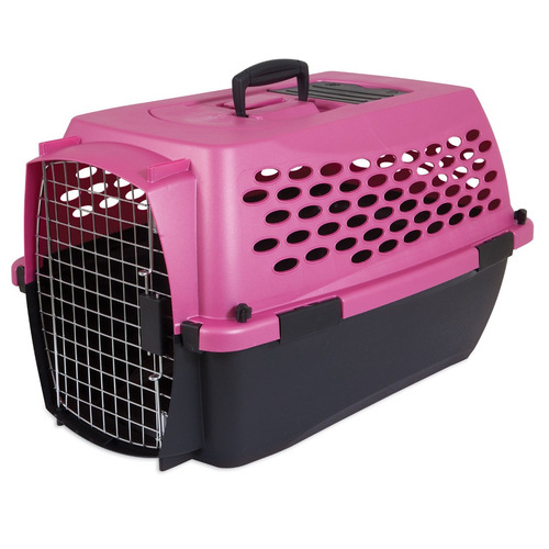 Petmate Fashion Vari Kennel, 10-20 Lb, Rosa Oscuro / Negr