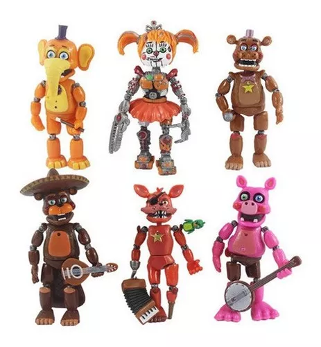 Conjunto de peças inspiradas no Fnaf Pizzeria Angola