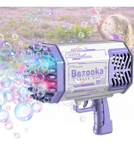 Ametralladora Automática De Burbujas Bazooka De 69 Agujeros