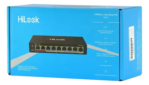 Switch de escritorio NS-0109P-60(B) de 9p 8 puertos PoE de 100 Mbps y 1 puertos