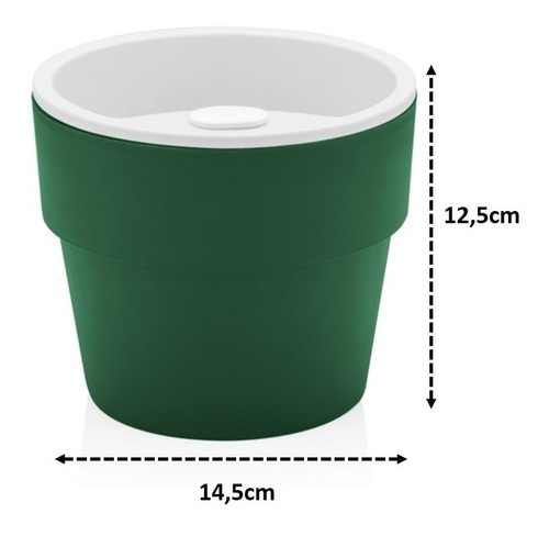 Kit Plantar 3 Vaso Autoirrigável Planta Flor Tempero Jardim