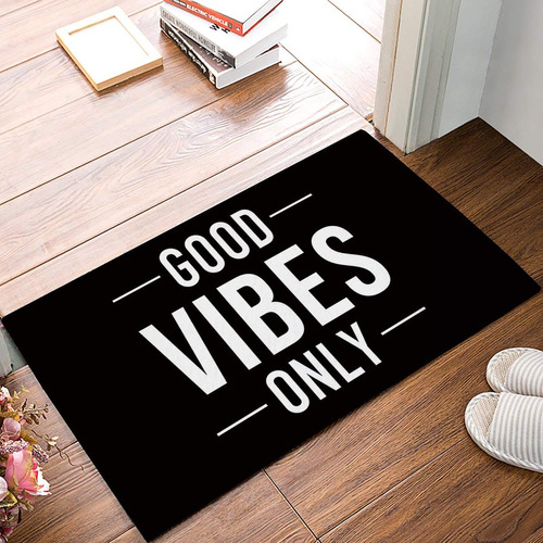 Charmhome Good Vibe Only Welcome Tapete Entrada Para Puerta