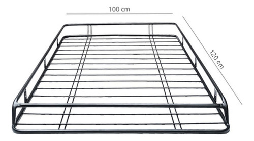 Bagageiro Maleiro Teto Gradeado Aço Universal 100 X 120 X 12