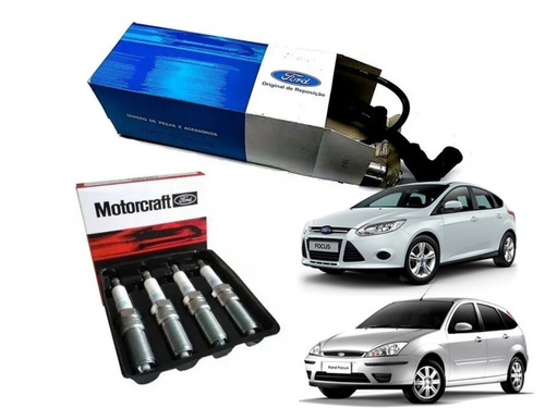 Kit Cabos + Velas Ford Focus 1.6 8v Motor Zetec Rocam 