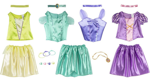 Disfraz Disney Princesas Tiana Jasmine Rapunzel Ariel 4 En 1 Lila 4-6x