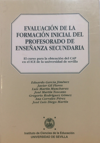 Libro Evaluacion  De La Formacion Del Profesorado De Enseñan