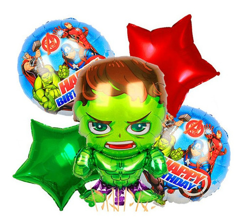 Globo Metalizado De Hulk Celebración Fiesta Arlequín