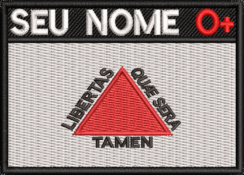 Patch Bordado Bandeira Do Seu Estado C/nome E Sangue Ban586