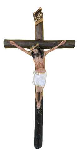 Espectacular Cristo Crucificado En Resina Gigante P/capilla