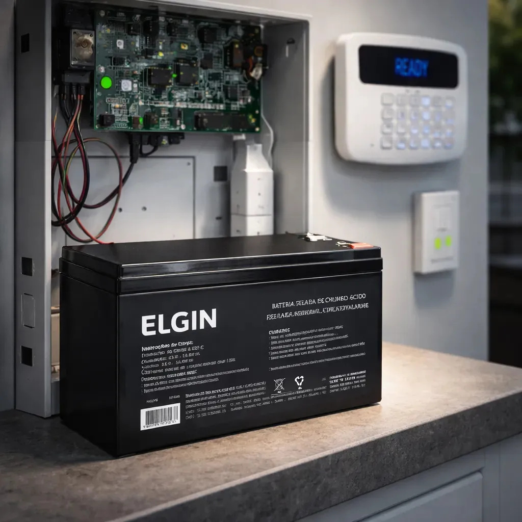 Bateria Selada 12v 7ah Elgin Vrla Alarme Cerca Eletrônica Preta