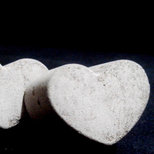 Perchero Corazon Para Pared 3 Perchas En Cemento Concreto.