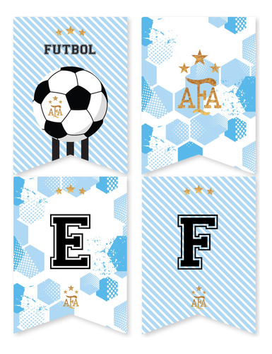 Banderines Imprimibles Futbol Tukit