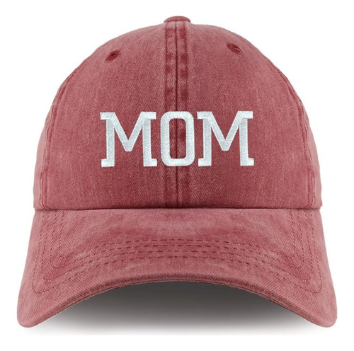 Trendy Shop Mom Gorra Sin Estructura Teñida Y Bordada - Vino