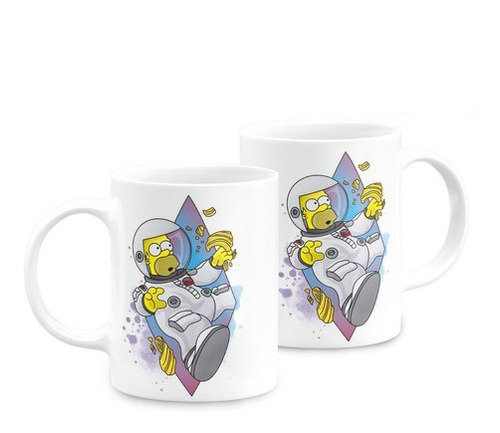 Caneca Cerâmica Os Simpsons Homer Astronauta