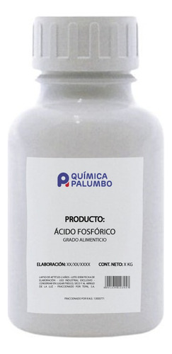 Ácido Fosfórico 85% X 250 Gr. Grado Alimenticio. Premium