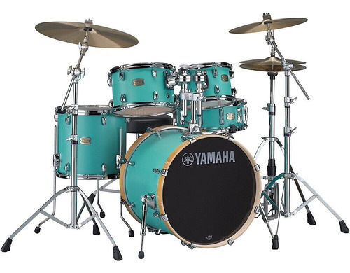 Bateria Yamaha Stage Custom Birch 5 Bombo 20 Color Matte Surf Green