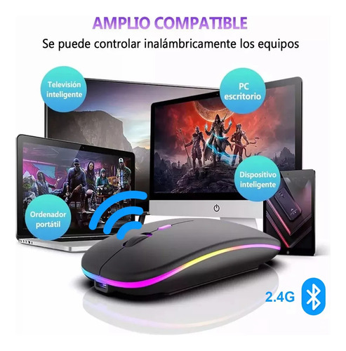 Mouse Inalámbrico Silencioso Ratón 2.4g Receptor Usb Portáti