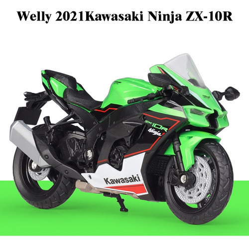 2017 Kawasaki Ninja Zx10-rr Negro Miniatura Metal Moto 1/18