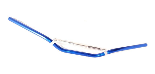 Manillar Azul Tipo Cross Aluminio Con Barra