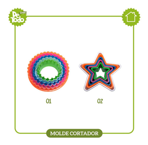 Cortador Molde Galleta Estrella, Corazón, Flor, Etc.