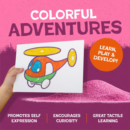 Arena De Juego De Colores Rosa Balde Para Manualidades 450 G