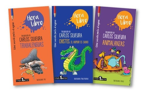 ** 3 Libros Hora Libre ** Trabalenguas Chistes Animalanzas