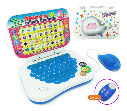 Computadora Interactiva Para Niño,español Con Luz,mouse 2456
