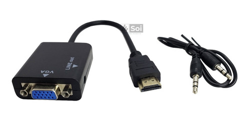 Convertidor Hdmi A Vga Con Sonido (incluye Cable De Audio)