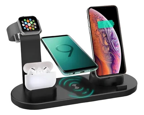 Carregador 4 Em 1 Sem Fio Para Iphone Apple Watch Airpods