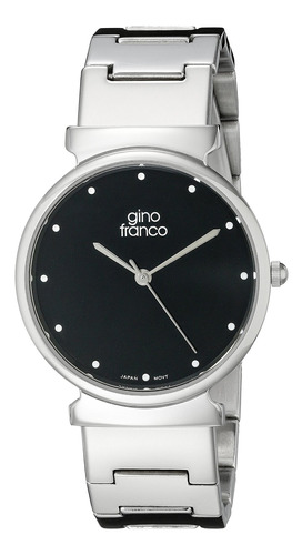 Reloj Hombre Gino Franco 964bk Cuarzo Pulso Plateado En