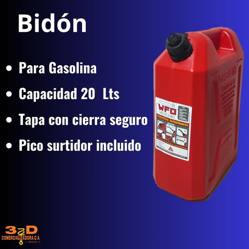 Bidon De Gasolina  De 20 Litros Wfo