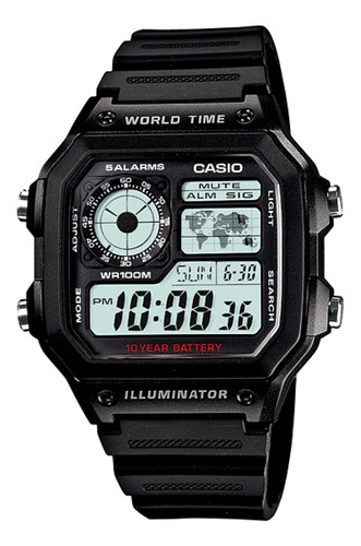 Reloj Caballero Casio Negro Ae-1200wh-1avdf