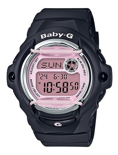 Reloj Casio Mujer Bg-169m-1d Color de la malla Negro Color del bisel Negro Color del fondo Rosa