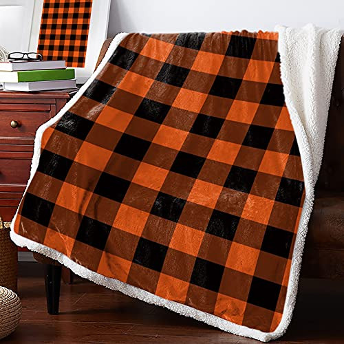 Sherpa Fleece Throw Blanket 59 X 79 Inches Buffalo Chec...