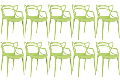 10  Cadeiras Allegra Cozinha Ana Maria Inmetro Colorida Cores Cor da estrutura da cadeira Preto