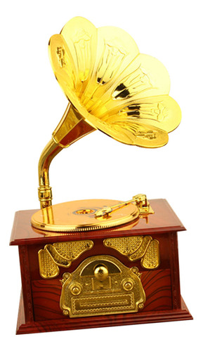 / Caja De Música De Gramófono Retro Forma De Fonógrafo