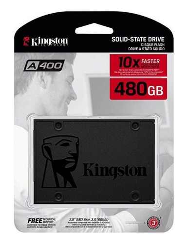 Disco Estado Solido Kingston 480gb Ssdnow A400 Sata Iii 2.5