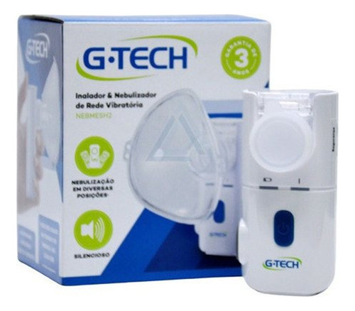 Nebulizador Sem Fio Recarregável G-tech Branco Nebmesh2