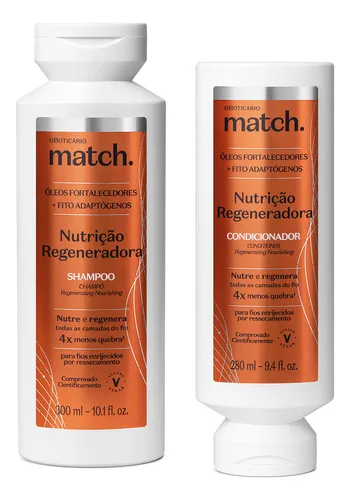 Combo Match Nutrição Regeneradora: Shampoo 300ml + Condicion