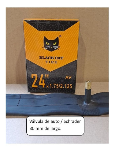Imagen 2 de 8 de Camara Para Bicicletas Aro 24 Valvula De Auto / Schrader