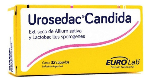 Urosedac Candida X32 Cápsulas Antimicotico - Eurolab Sabor Neutro