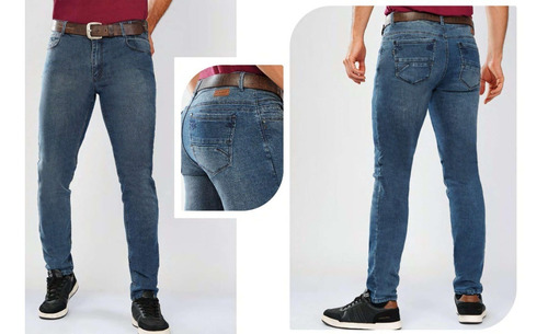 Imagen 1 de 1 de Jean Para Hombre Lycrado Bota Tubo Cromo Jeans