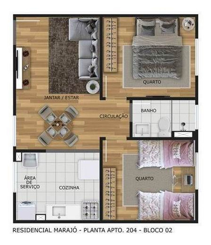 Imagem 12 de 13 de Apartamento Com 2 Quartos Para Comprar No Santa Maria Em Contagem/mg - 1724