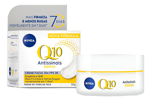 Creme Facial Antissinais Dia Q10 Power Fps30 Nivea Toda Pele Normal Dia