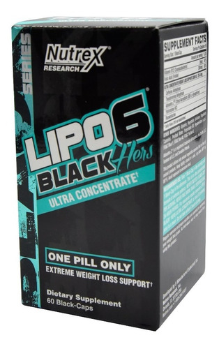 Nutrex Lipo 6 Black Hers Ultra Concentrate Quemador 60 Caps