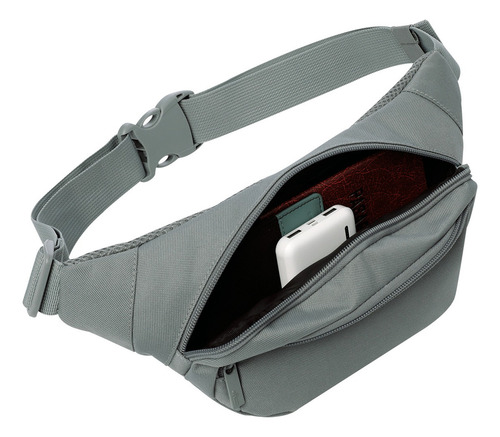 Totto Cangurera Con Doble Bolsillo Pompetto Gris Oscuro Lisa