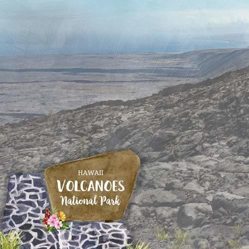 Scrapbook Aduana Hawaii Volcane Parque Nacional Acuarela Â