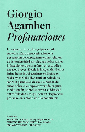 Profanaciones - Agamben Giorgio