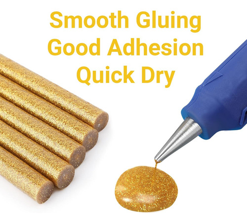 Glitter Gold Hot Glue Sticks, Enpoint 24 Pcs Stacks De Pluet