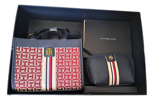 Set Crossbody Tommy Hilfiger Con Monedero Azul Marino 